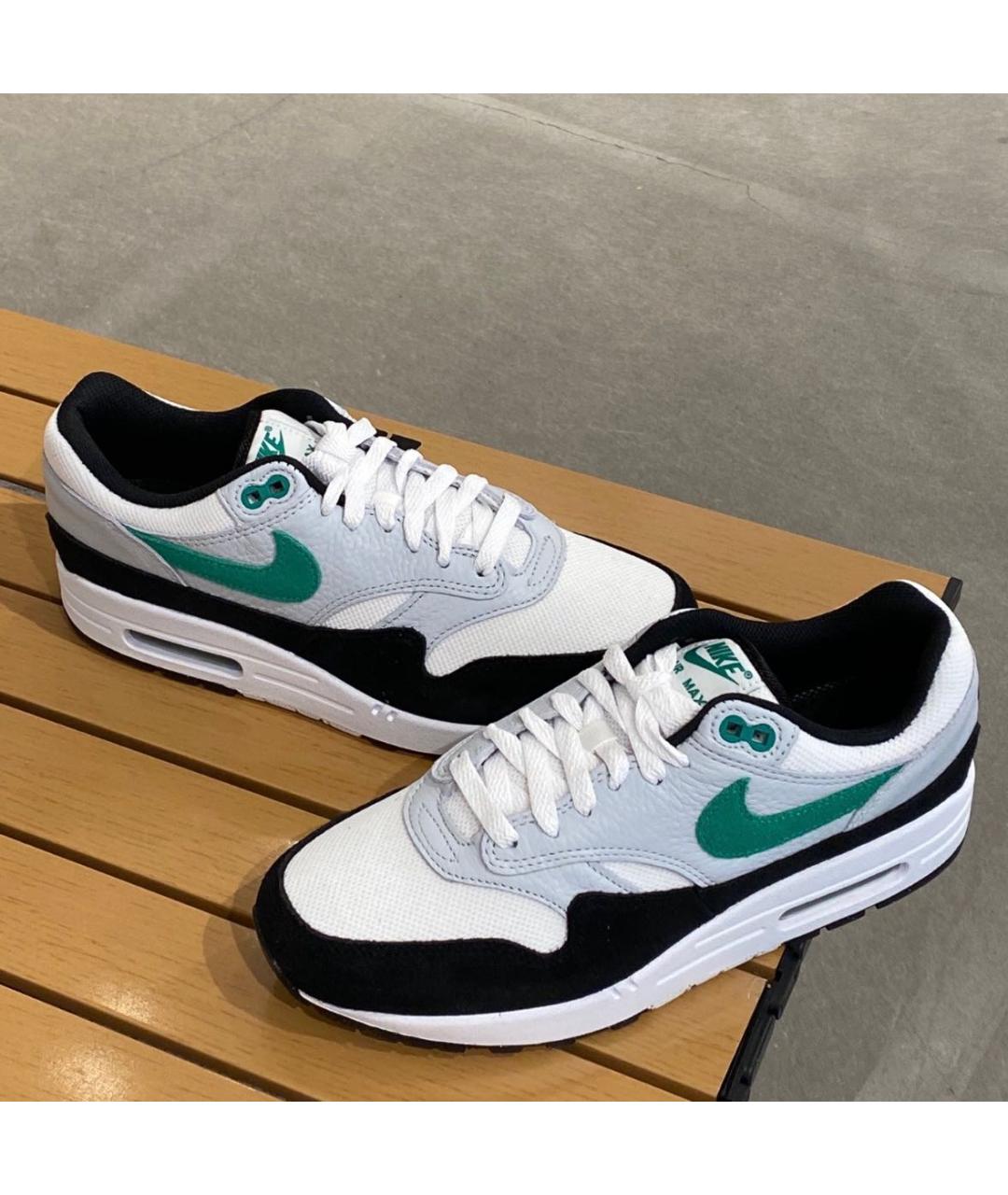 NIKE Голубые кожаные низкие кроссовки / кеды, фото 5