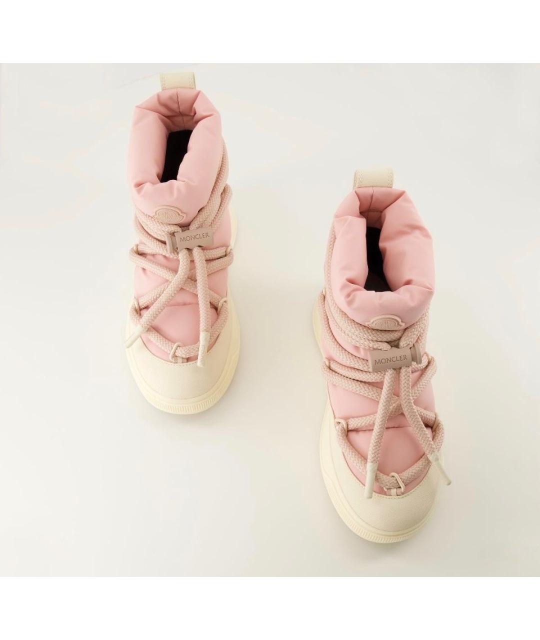 MONCLER Розовые ботинки, фото 2