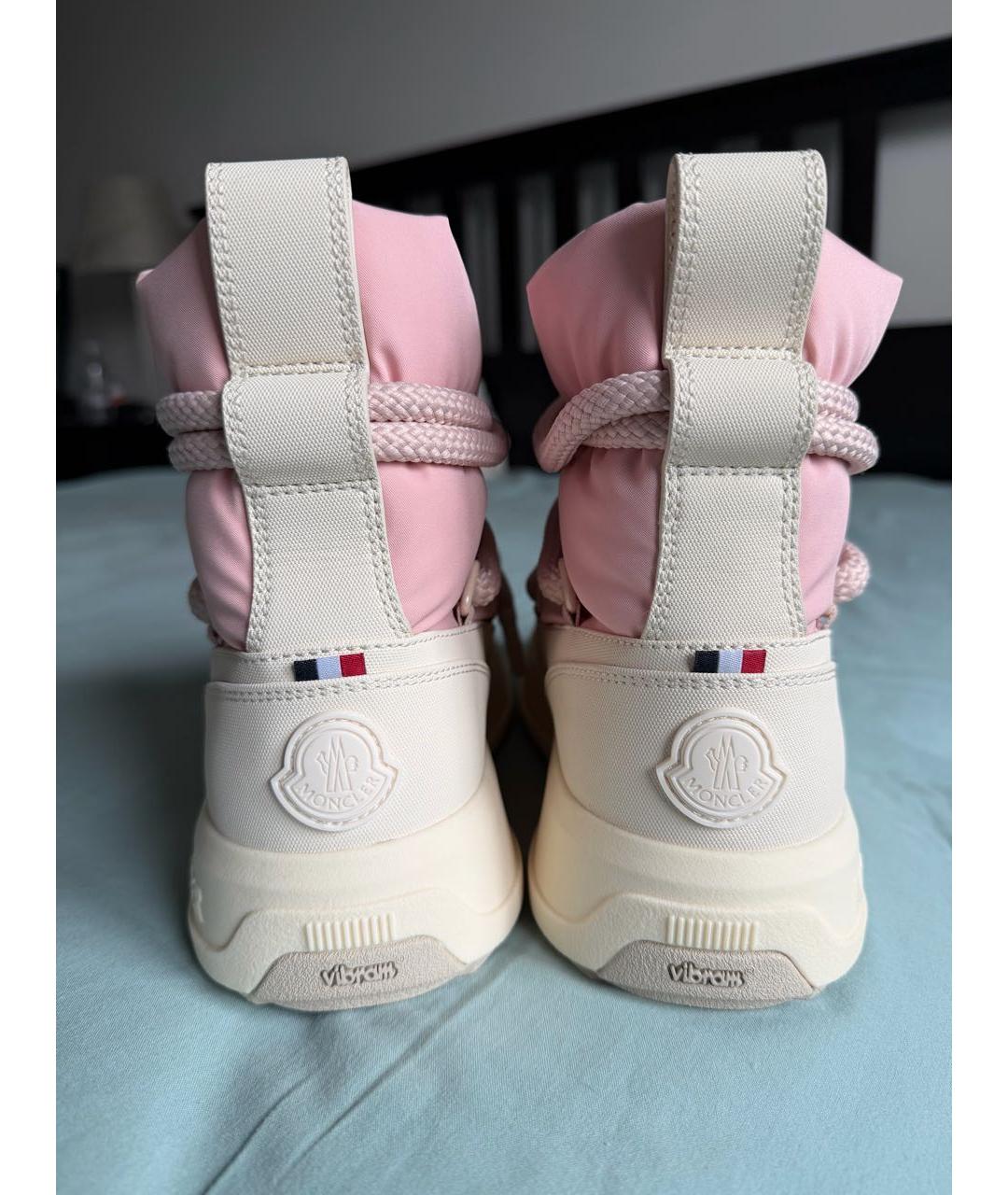 MONCLER Розовые ботинки, фото 4