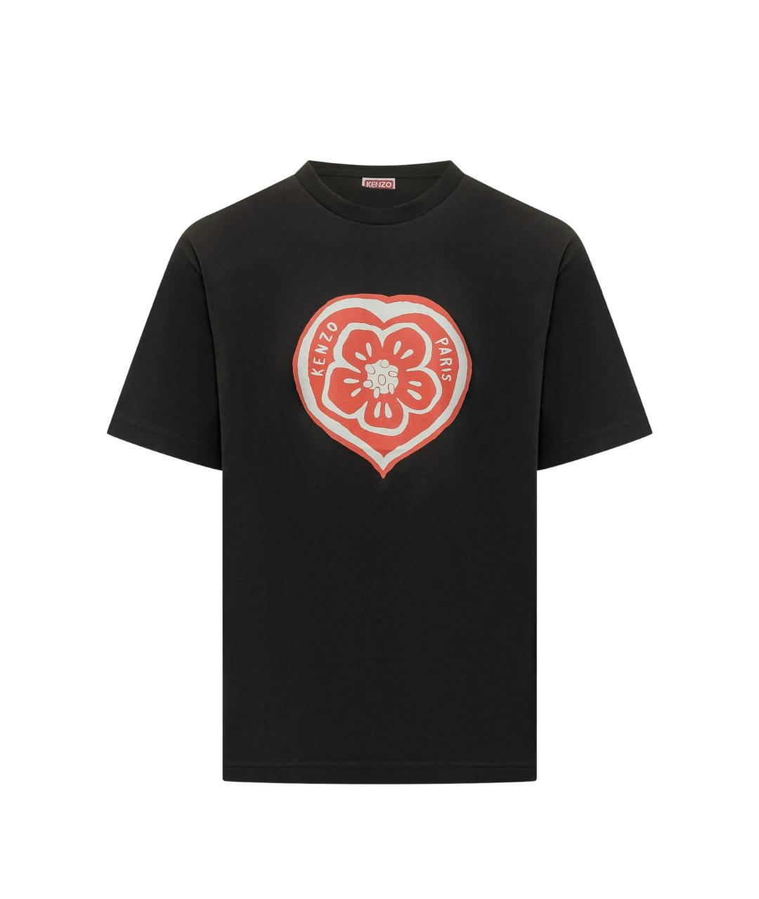 KENZO Черная хлопковая футболка, фото 1