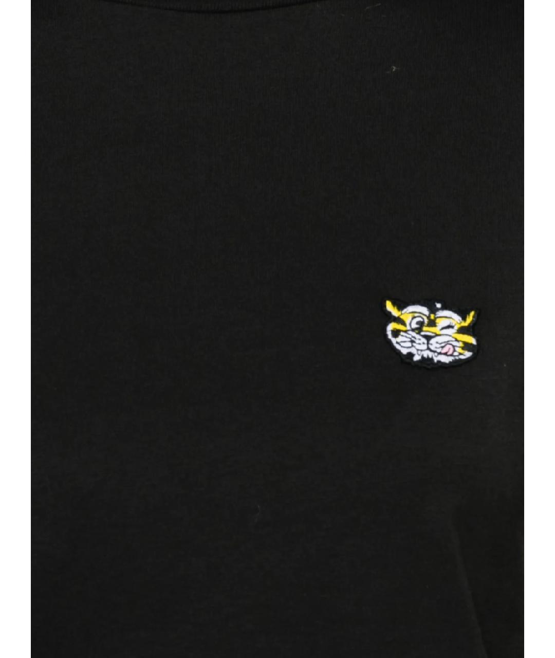 KENZO Черная хлопковая футболка, фото 2