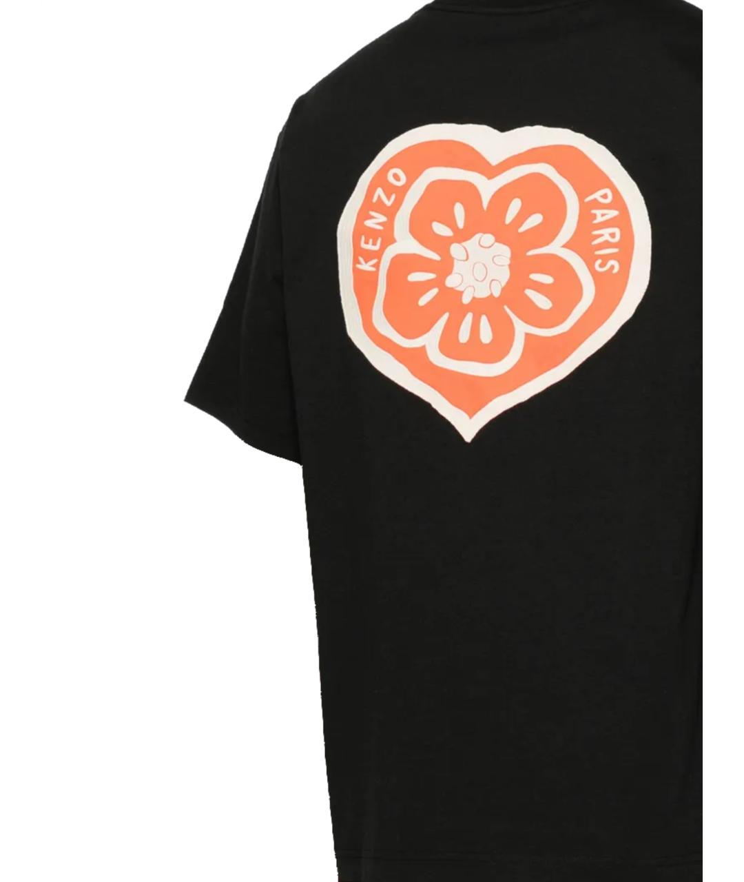 KENZO Черная хлопковая футболка, фото 3
