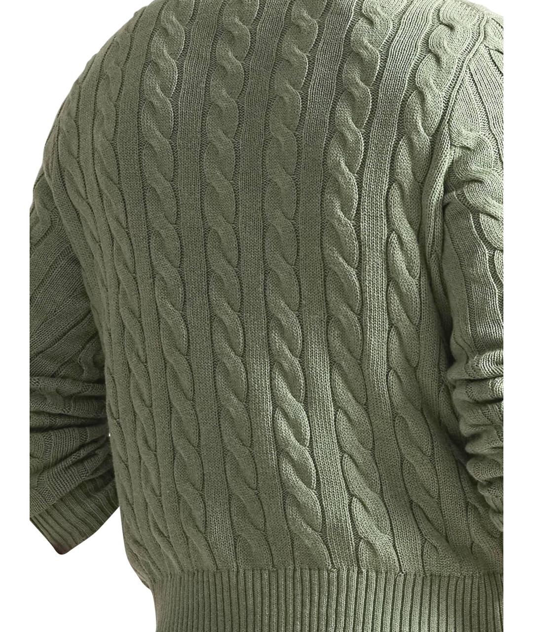 POLO RALPH LAUREN Зеленый хлопковый джемпер / свитер, фото 3