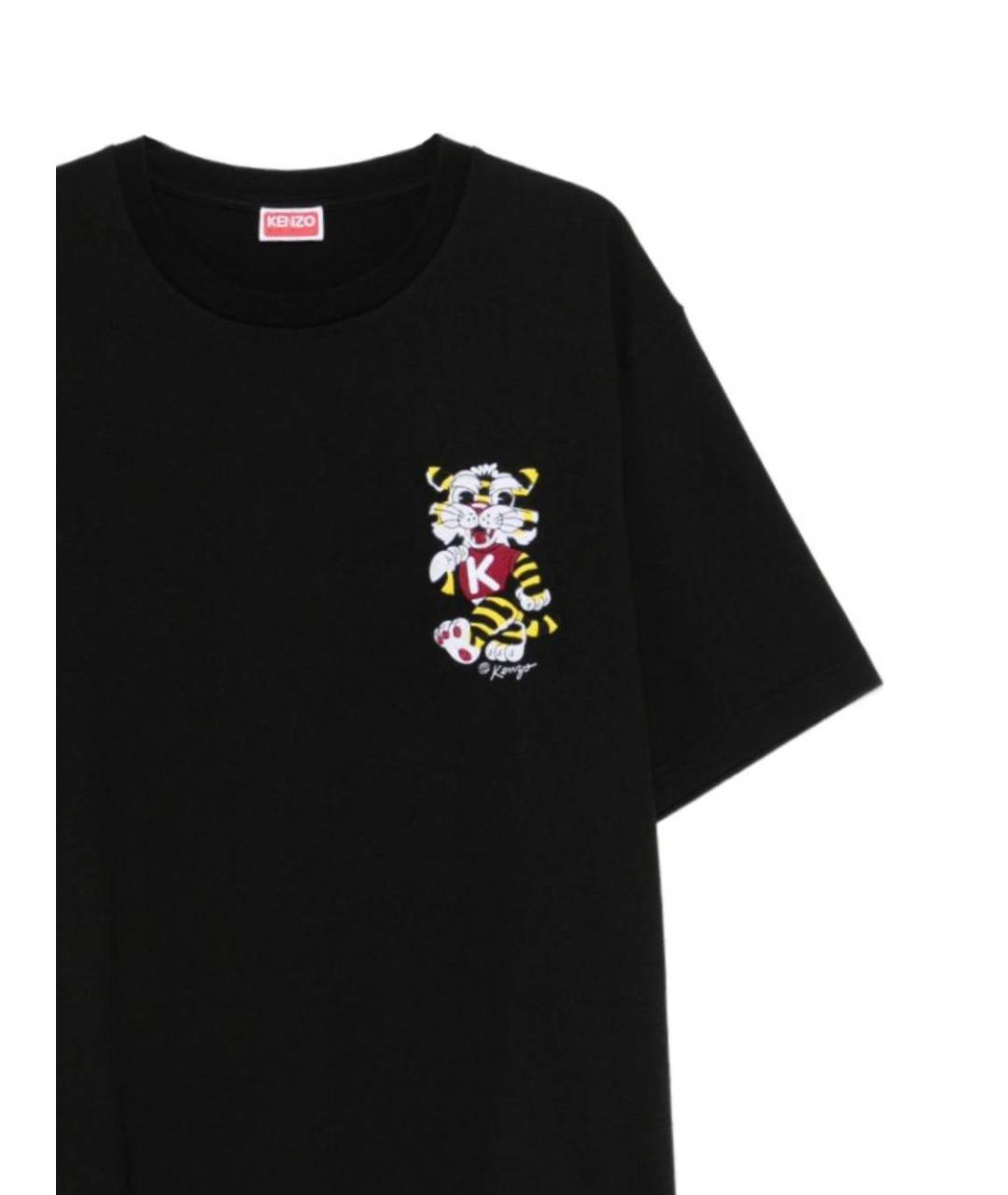 KENZO Черная хлопковая футболка, фото 2