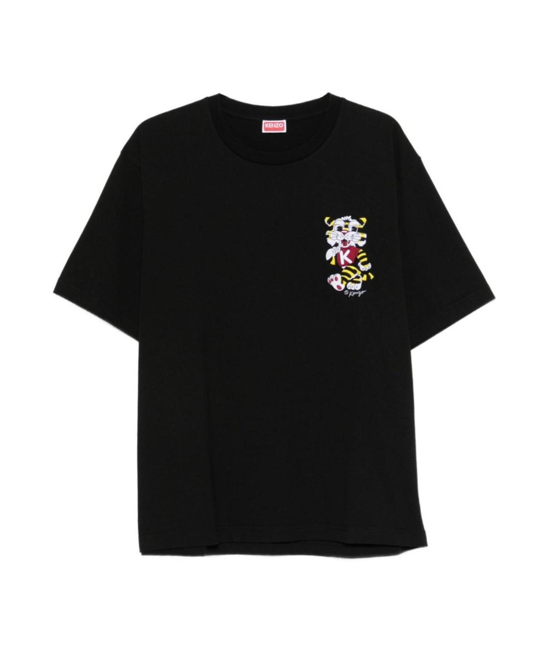 KENZO Черная хлопковая футболка, фото 1