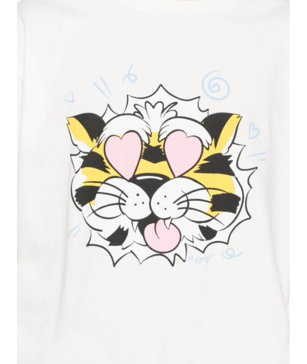 KENZO Белая хлопковая футболка, фото 2