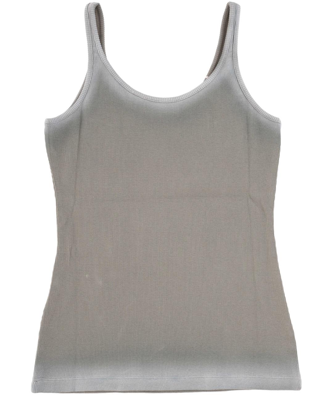 OFF-WHITE Серая хлопковая майка, фото 3