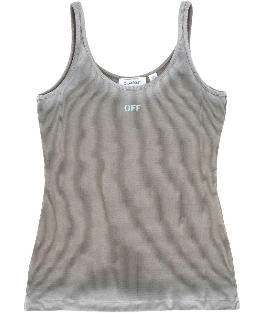 OFF-WHITE Серая хлопковая майка, фото 1