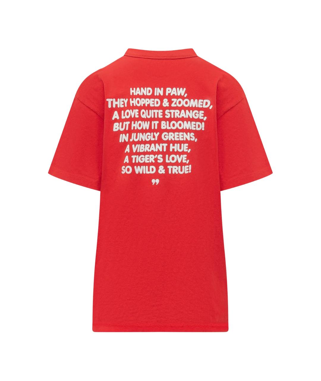 KENZO Красная хлопковая футболка, фото 3