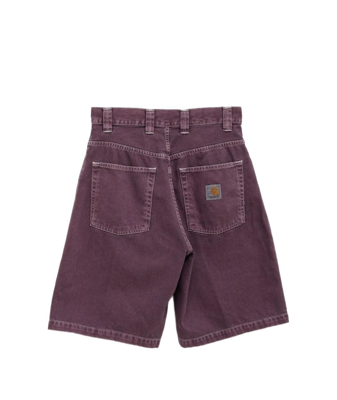 CARHARTT WIP Фиолетовые хлопковые шорты, фото 3