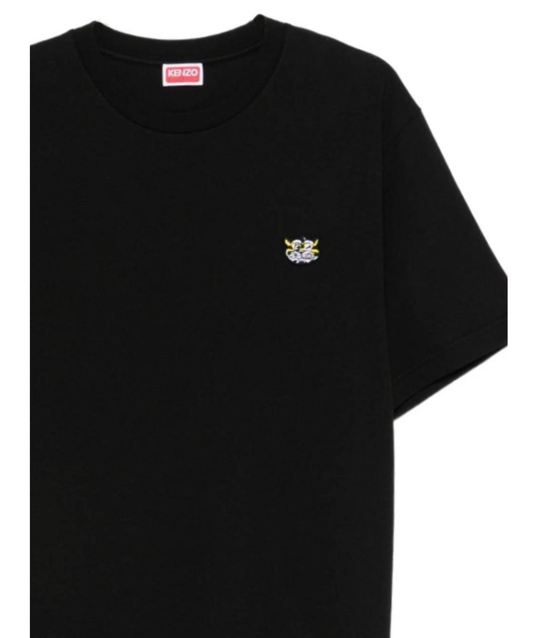 KENZO Черная хлопковая футболка, фото 2
