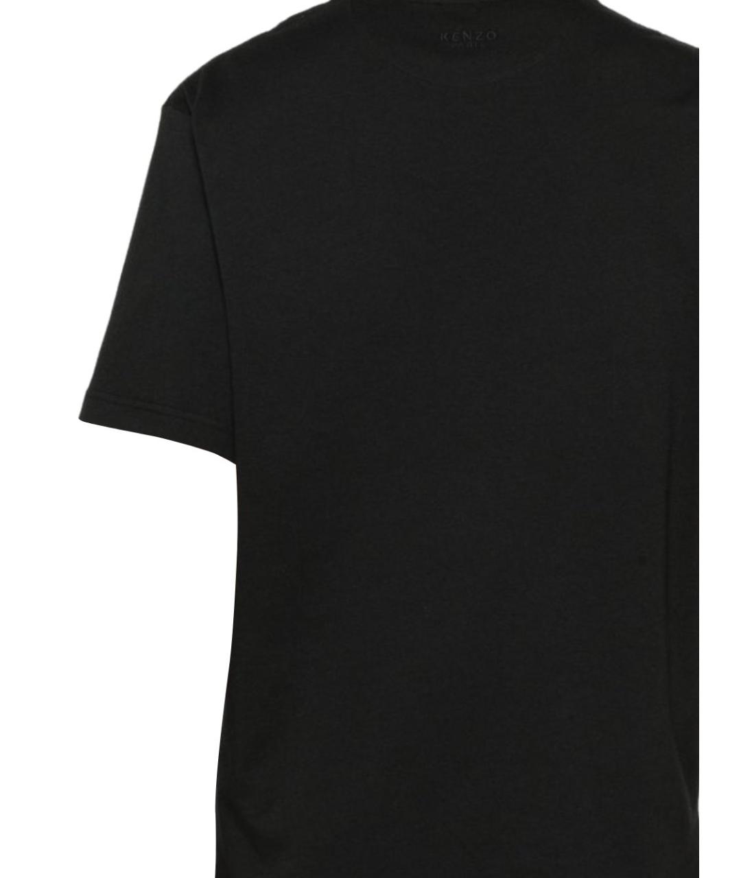 KENZO Черная хлопковая футболка, фото 3