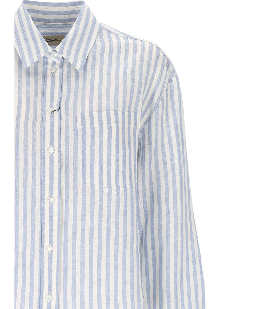 WEEKEND MAX MARA Голубая льняная рубашка, фото 2