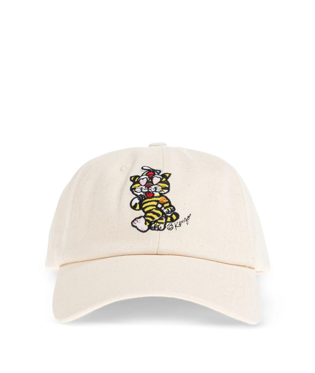 KENZO Бежевая хлопковая кепка/бейсболка, фото 1