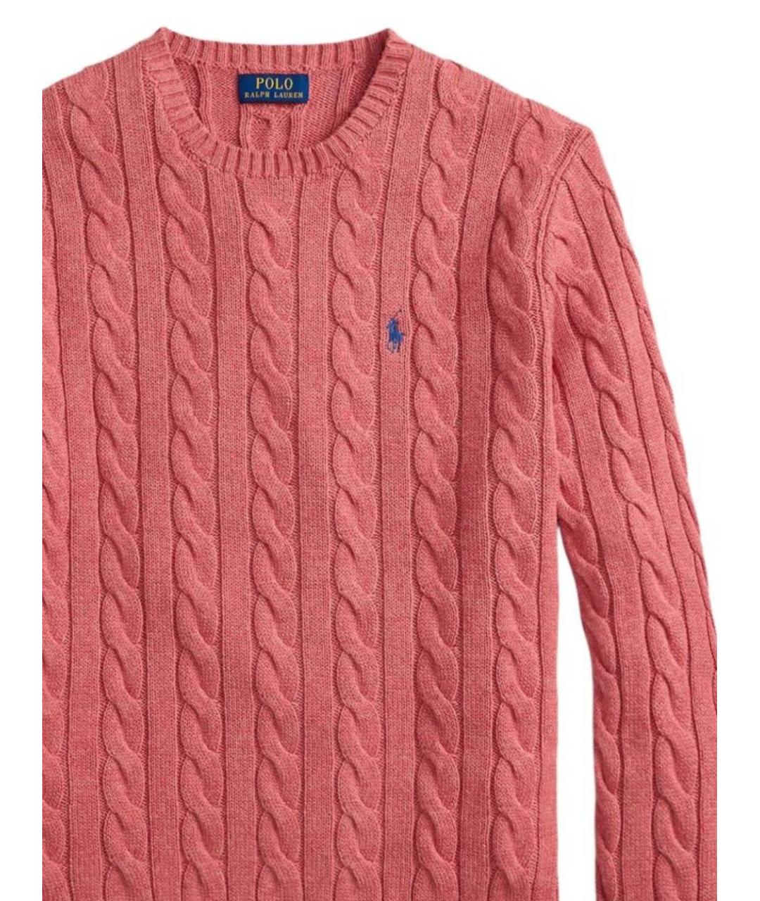 POLO RALPH LAUREN Розовый хлопковый джемпер / свитер, фото 2