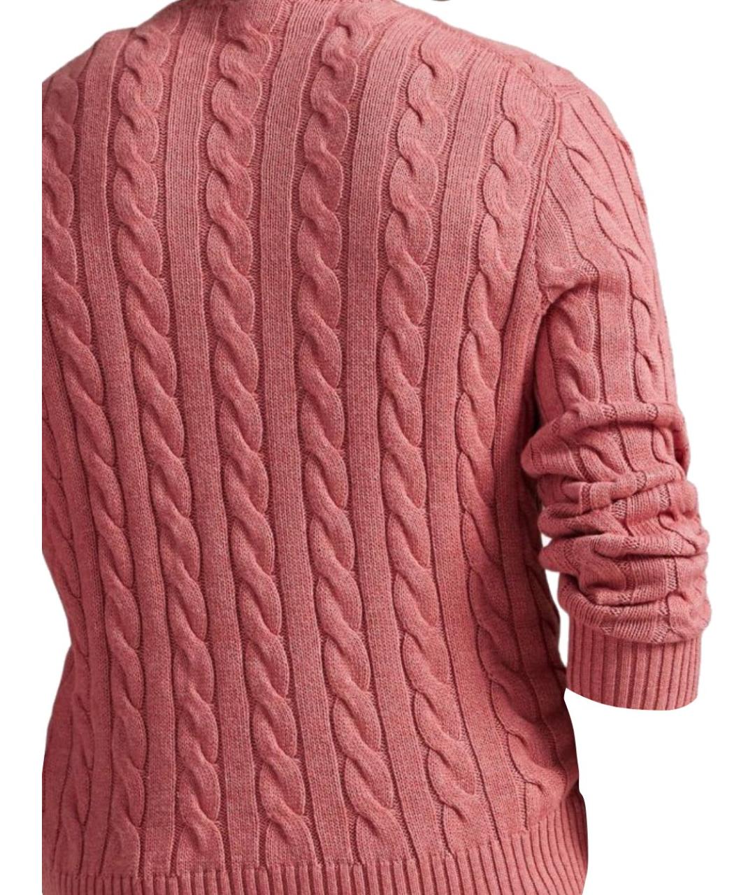 POLO RALPH LAUREN Розовый хлопковый джемпер / свитер, фото 3