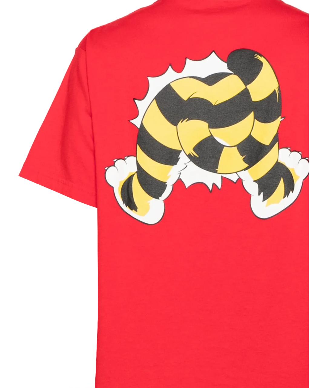 KENZO Красная хлопковая футболка, фото 3