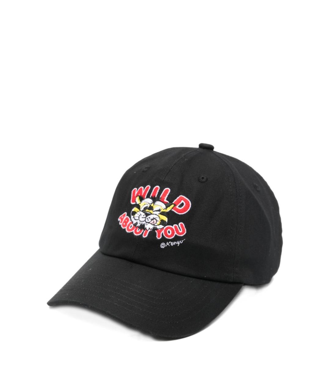 KENZO Черная хлопковая кепка/бейсболка, фото 1