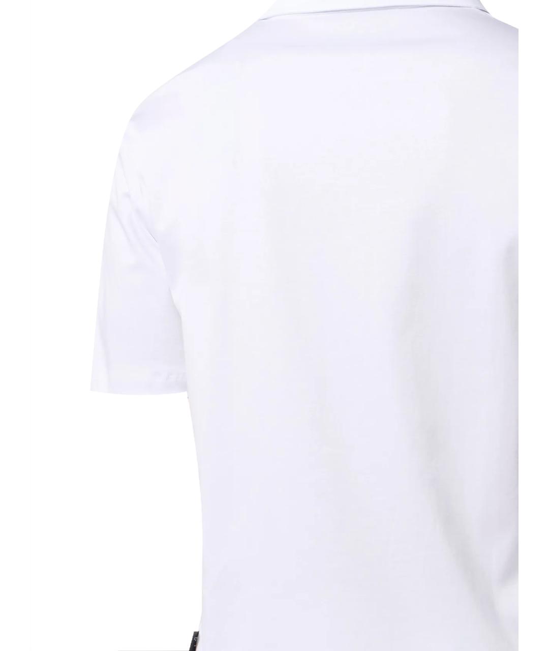 PHILIPP PLEIN Белое хлопковое поло с коротким рукавом, фото 3