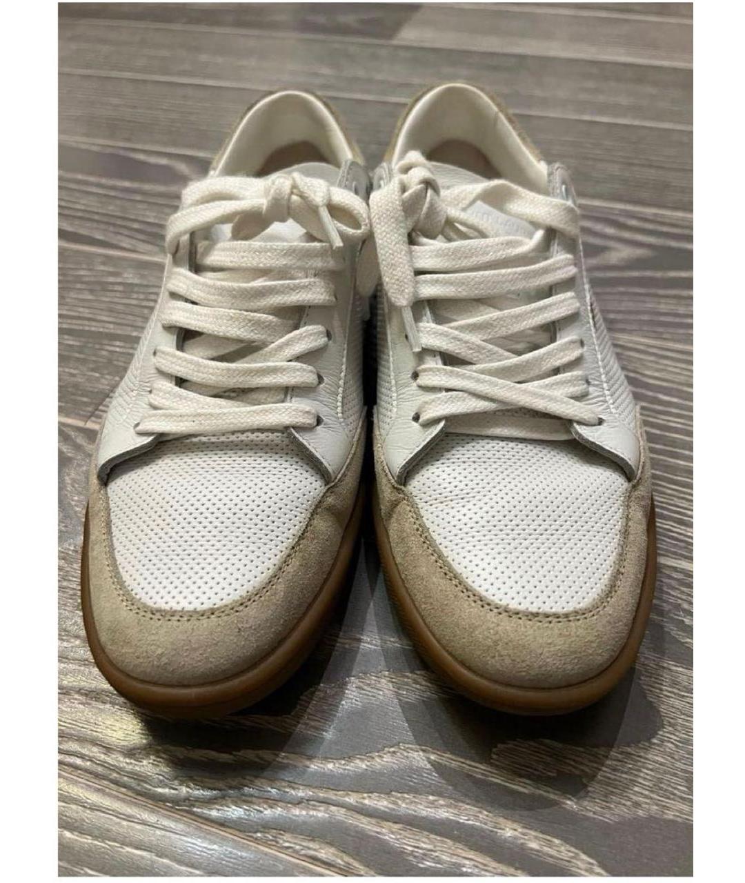 SAINT LAURENT Белые кожаные кеды, фото 2