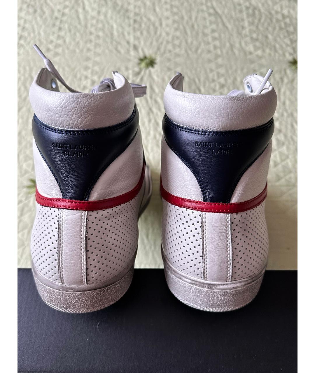SAINT LAURENT Мульти кожаные высокие кроссовки / кеды, фото 7