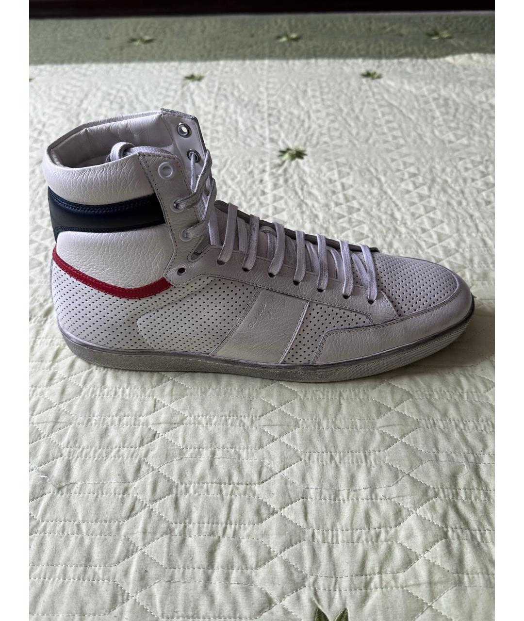 SAINT LAURENT Мульти кожаные высокие кроссовки / кеды, фото 10