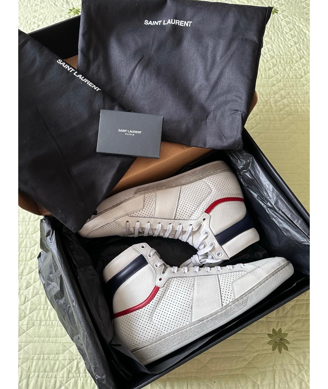 SAINT LAURENT Мульти кожаные высокие кроссовки / кеды, фото 9