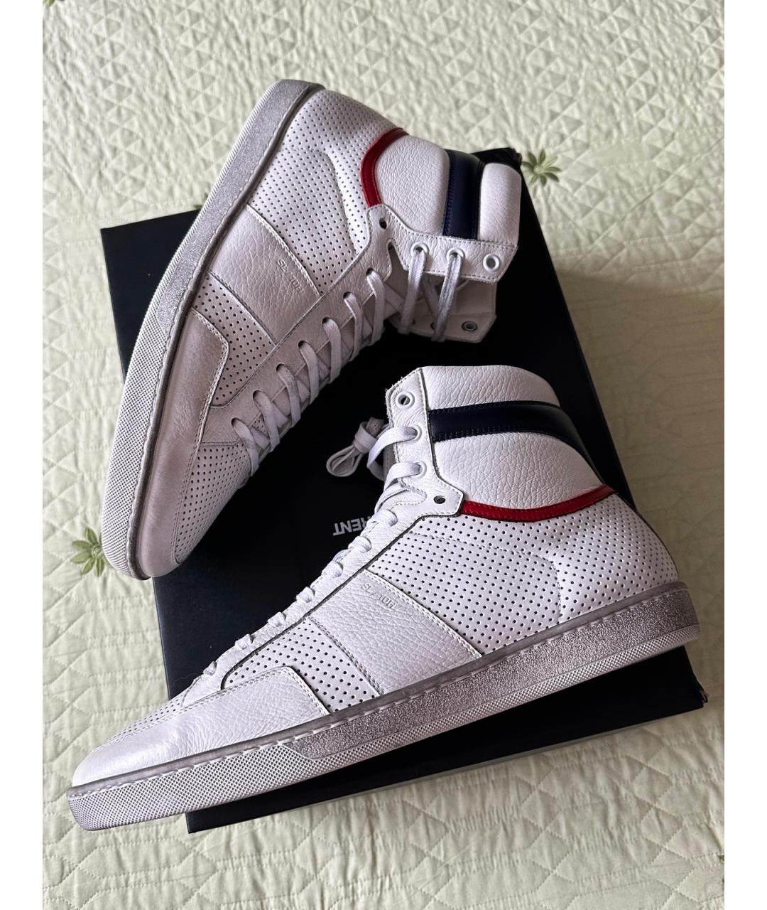 SAINT LAURENT Мульти кожаные высокие кроссовки / кеды, фото 4