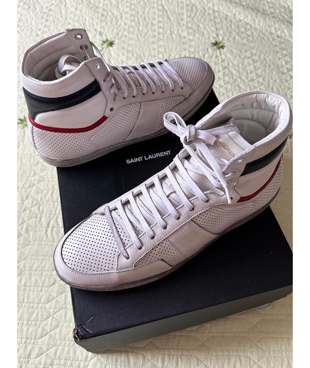 SAINT LAURENT Мульти кожаные высокие кроссовки / кеды, фото 2