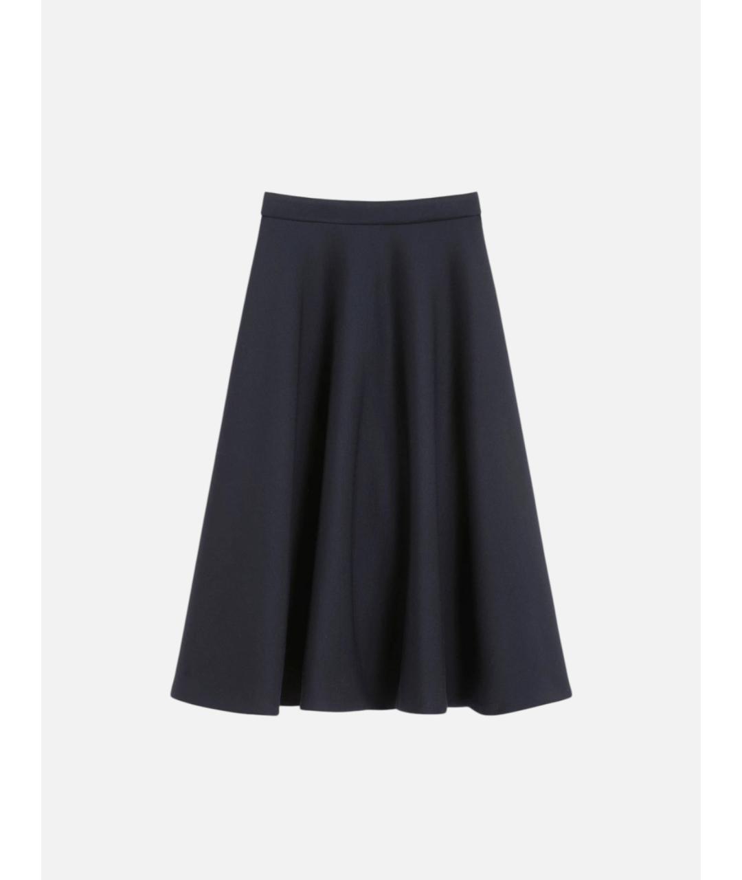 MAX MARA Темно-синяя полиэстеровая юбка миди, фото 5