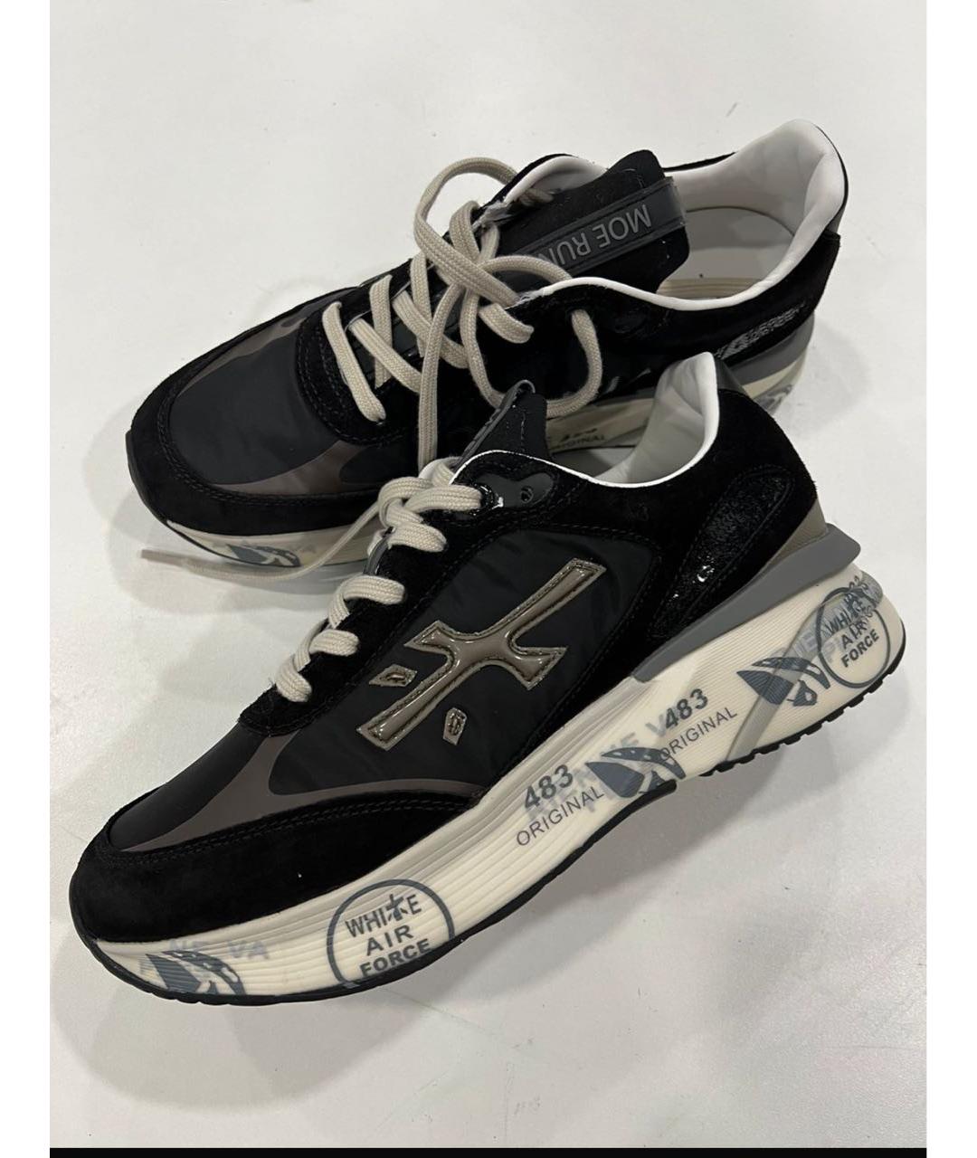 PREMIATA Черные текстильные кроссовки, фото 2