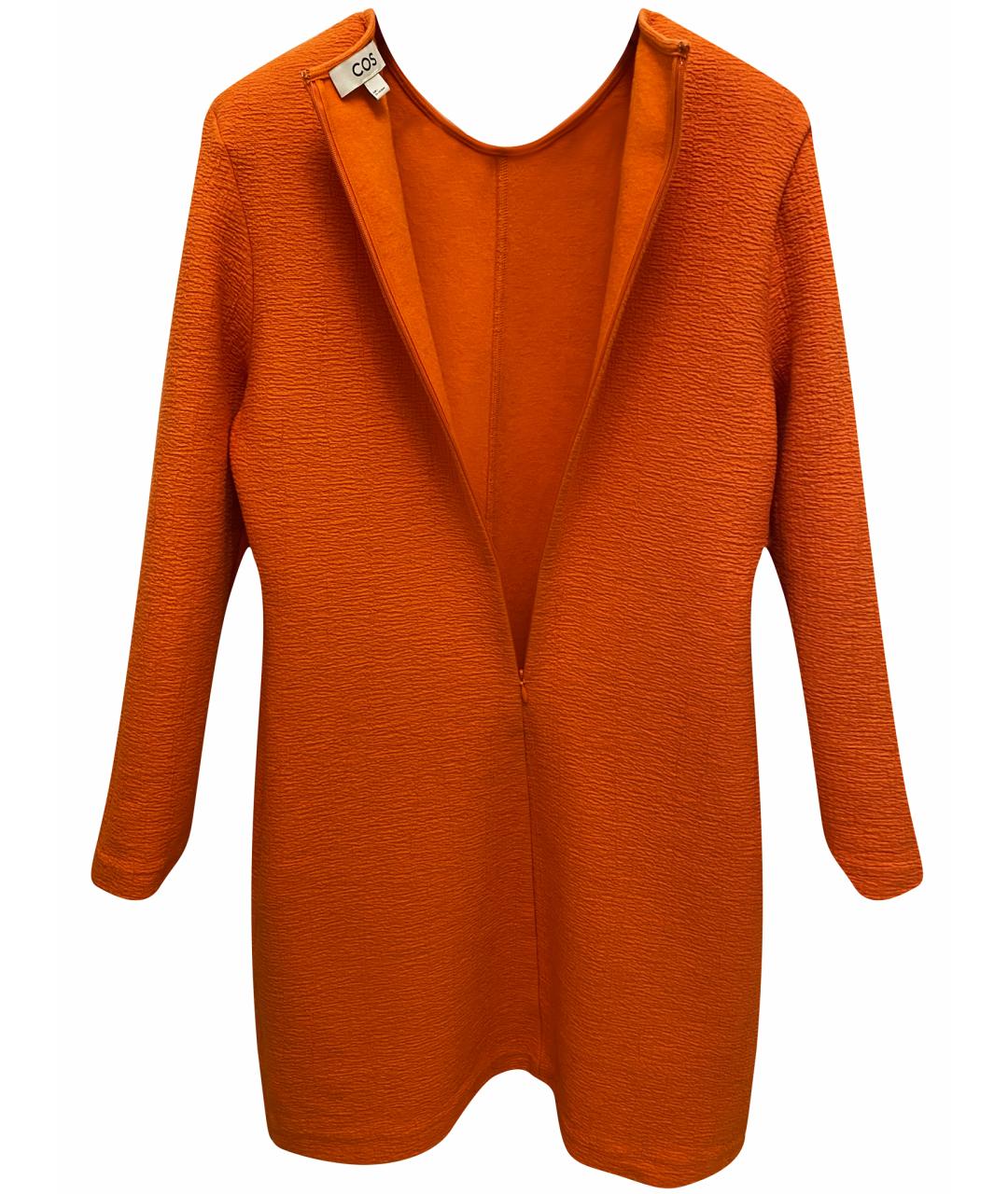 COS Оранжевое хлопковое коктейльное платье, фото 1