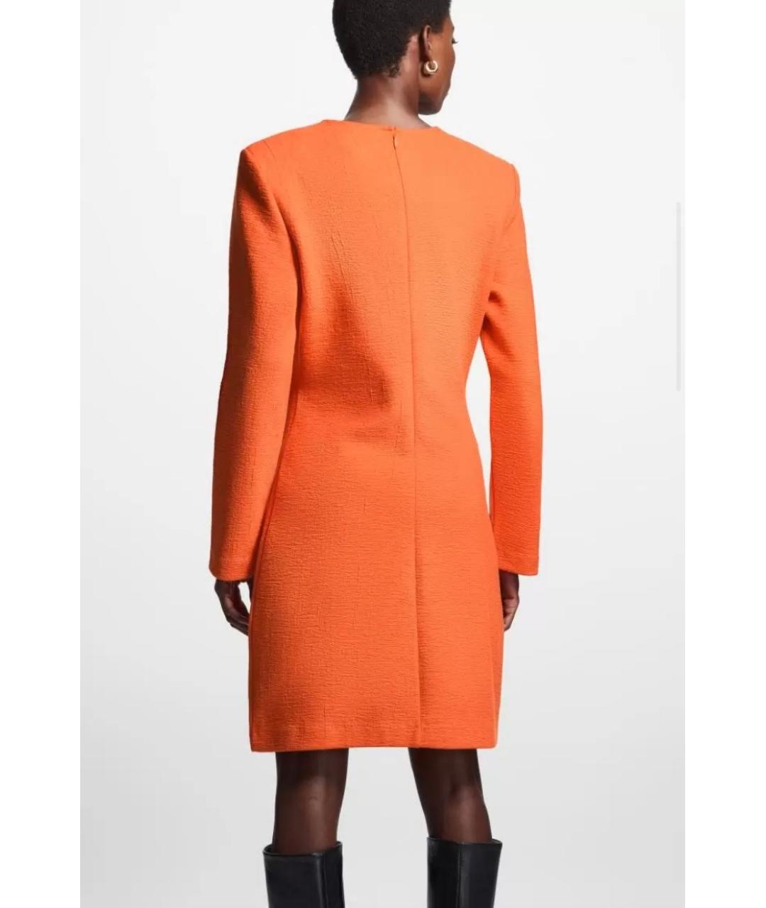 COS Оранжевое хлопковое коктейльное платье, фото 6