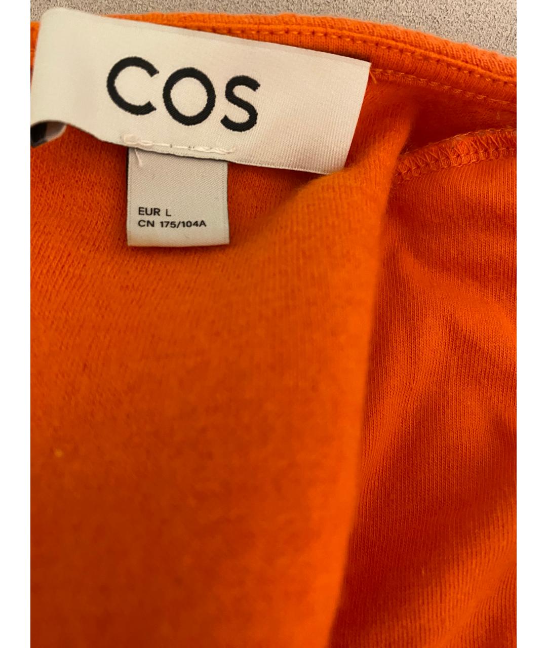 COS Оранжевое хлопковое коктейльное платье, фото 3