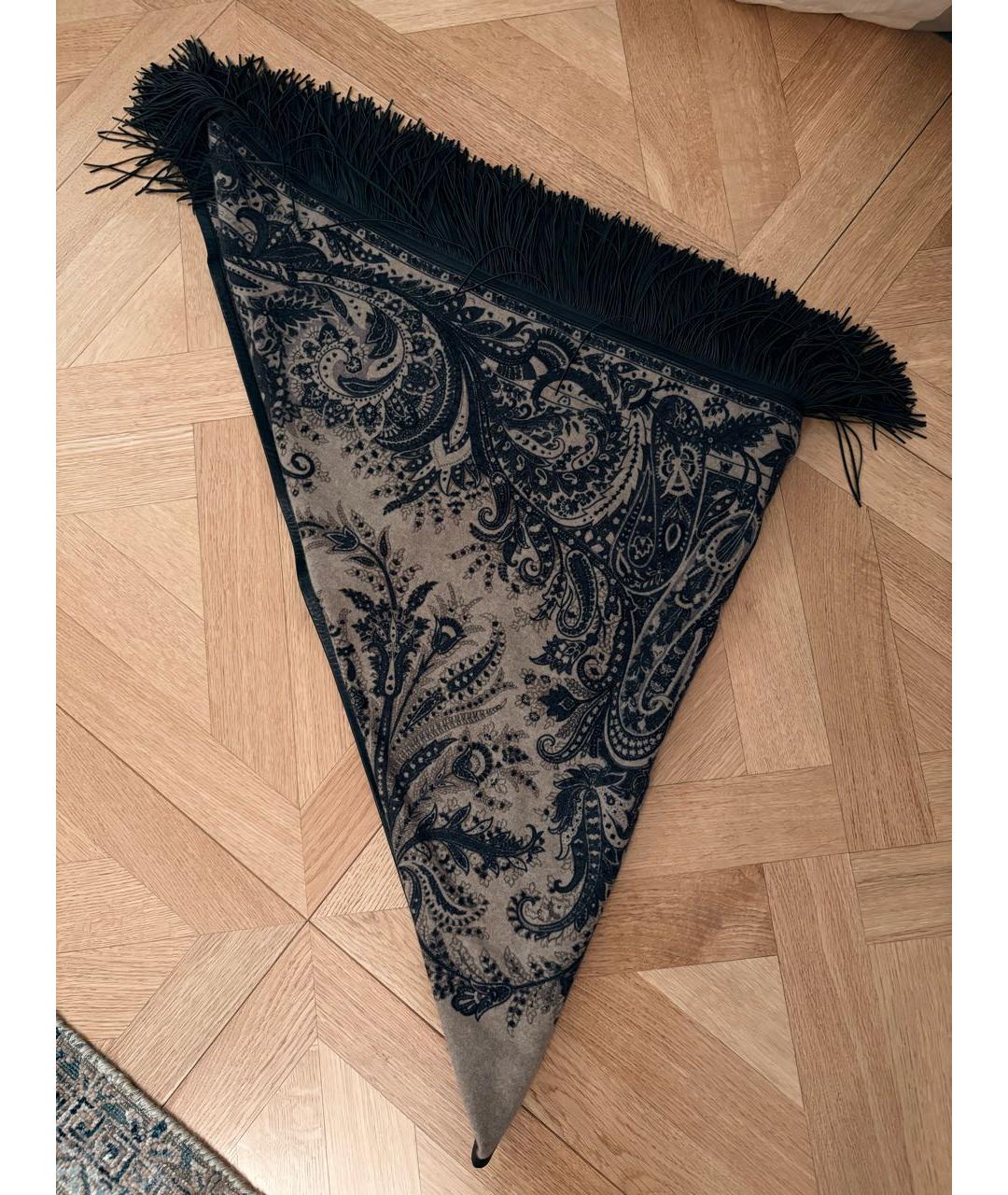 ETRO Коричневый шерстяной платок, фото 2