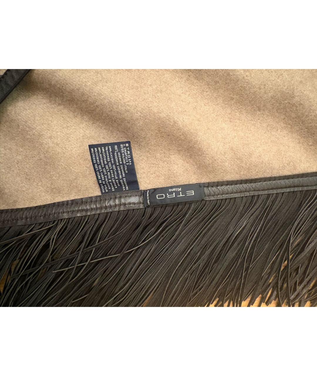 ETRO Коричневый шерстяной платок, фото 3