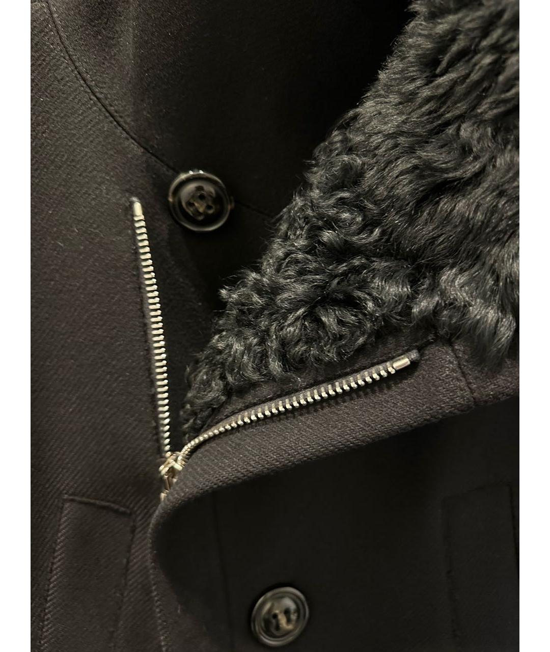 DSQUARED2 Черное шерстяное пальто, фото 4