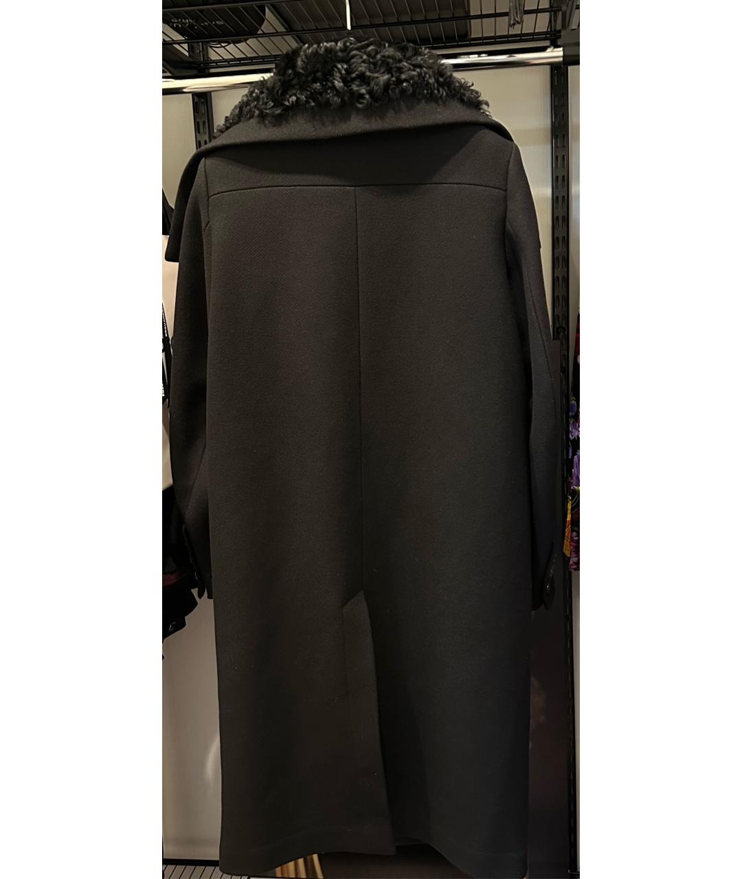 DSQUARED2 Черное шерстяное пальто, фото 2