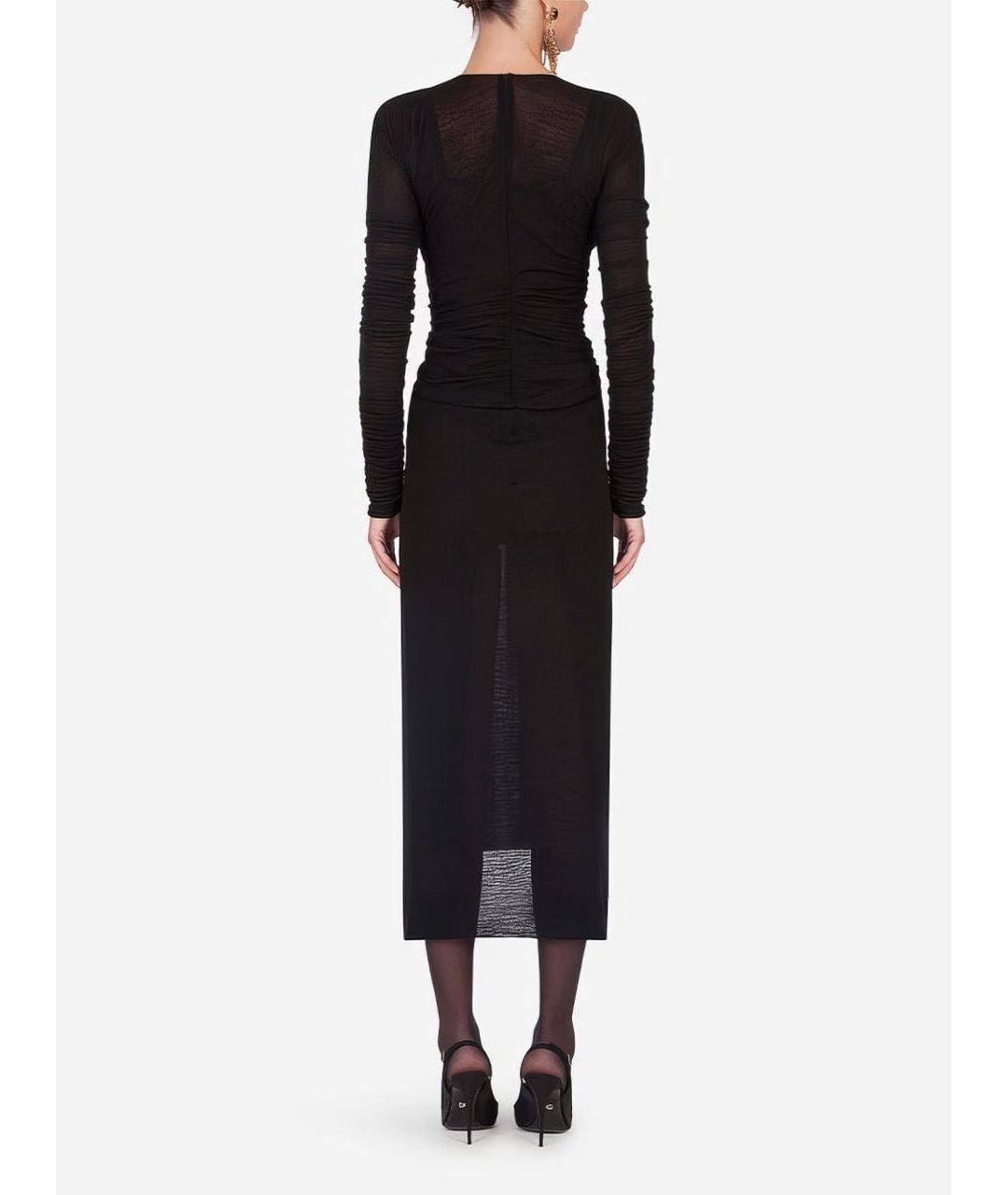 DOLCE&GABBANA Черное шерстяное платье, фото 2