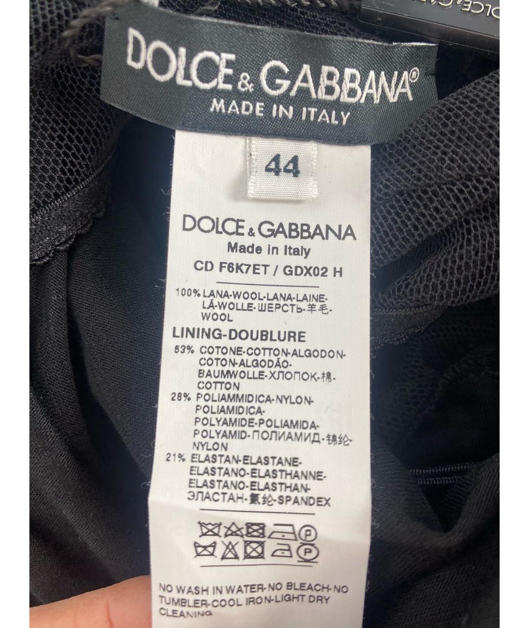 DOLCE&GABBANA Черное шерстяное платье, фото 7