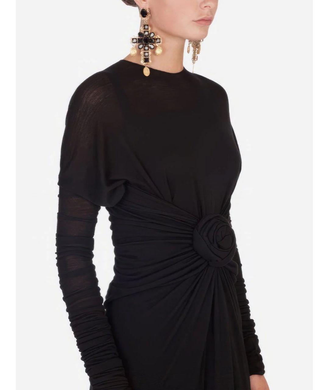 DOLCE&GABBANA Черное шерстяное платье, фото 4