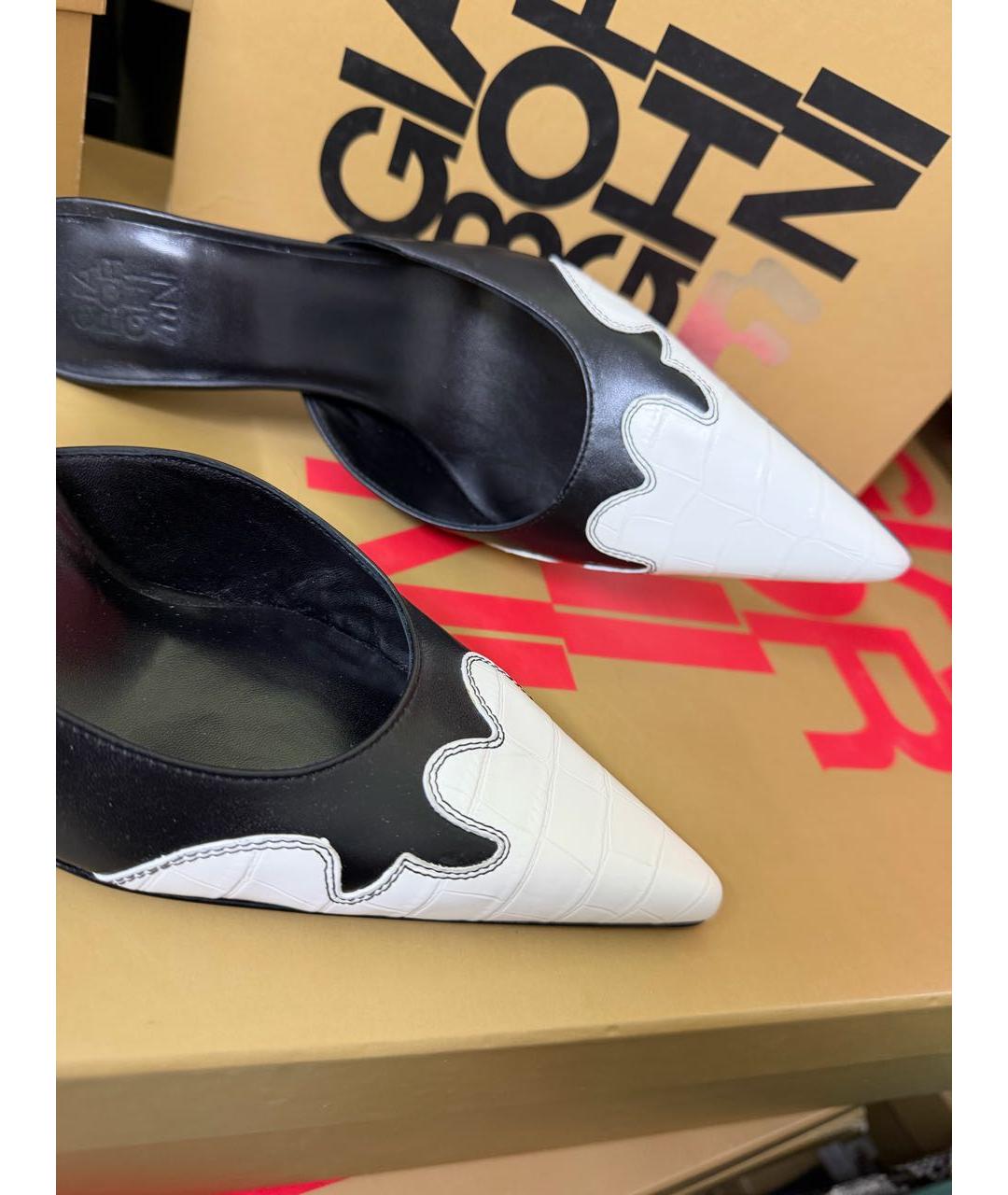 GIABORGHINI Черные кожаные мюли, фото 7