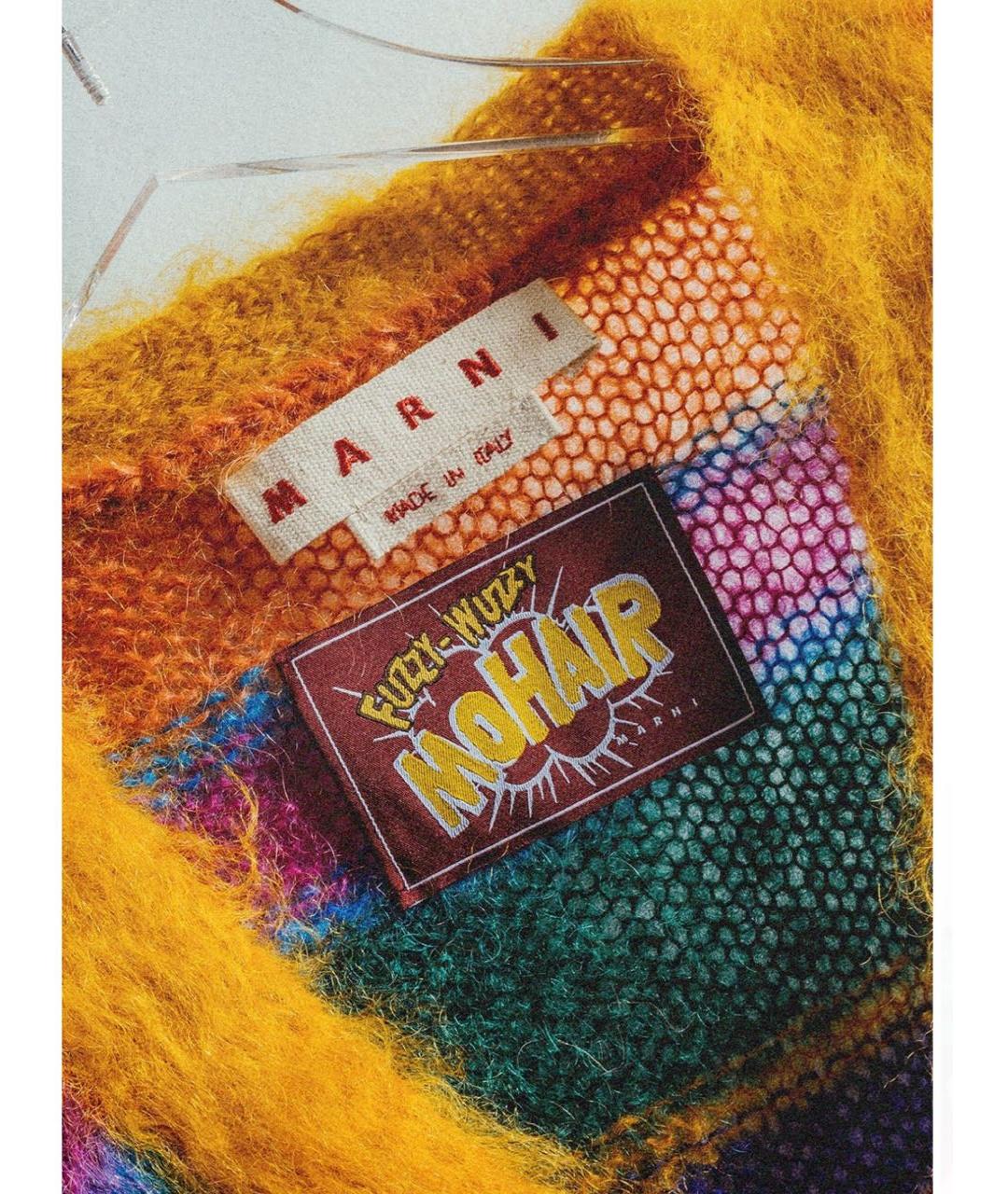 MARNI Желтая шерстяная жилетка, фото 7