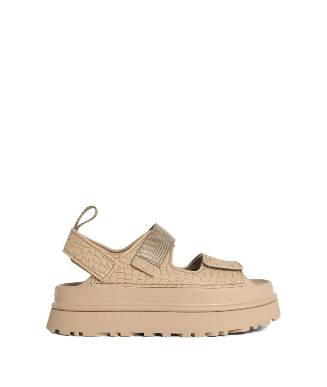 UGG AUSTRALIA Бежевые синтетические босоножки, фото 1