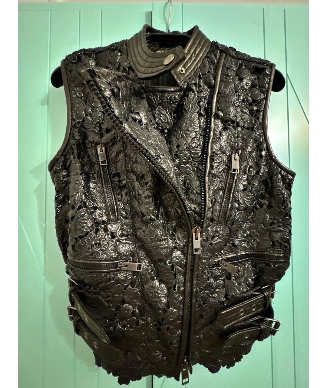 ERMANNO SCERVINO Черный полиуретановый жилет, фото 9
