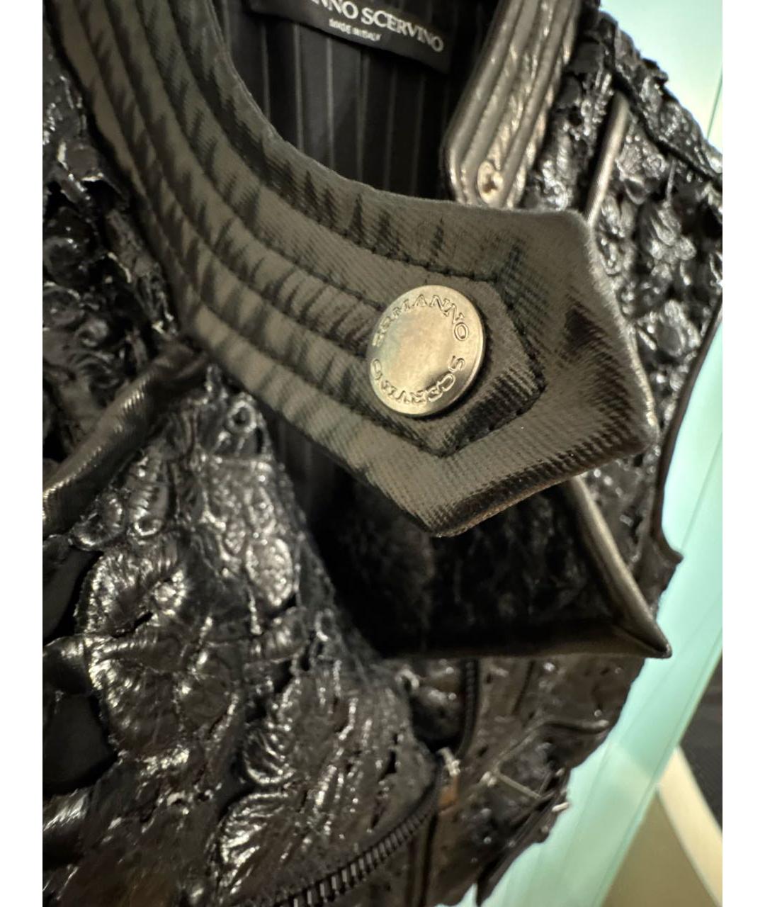 ERMANNO SCERVINO Черный полиуретановый жилет, фото 6