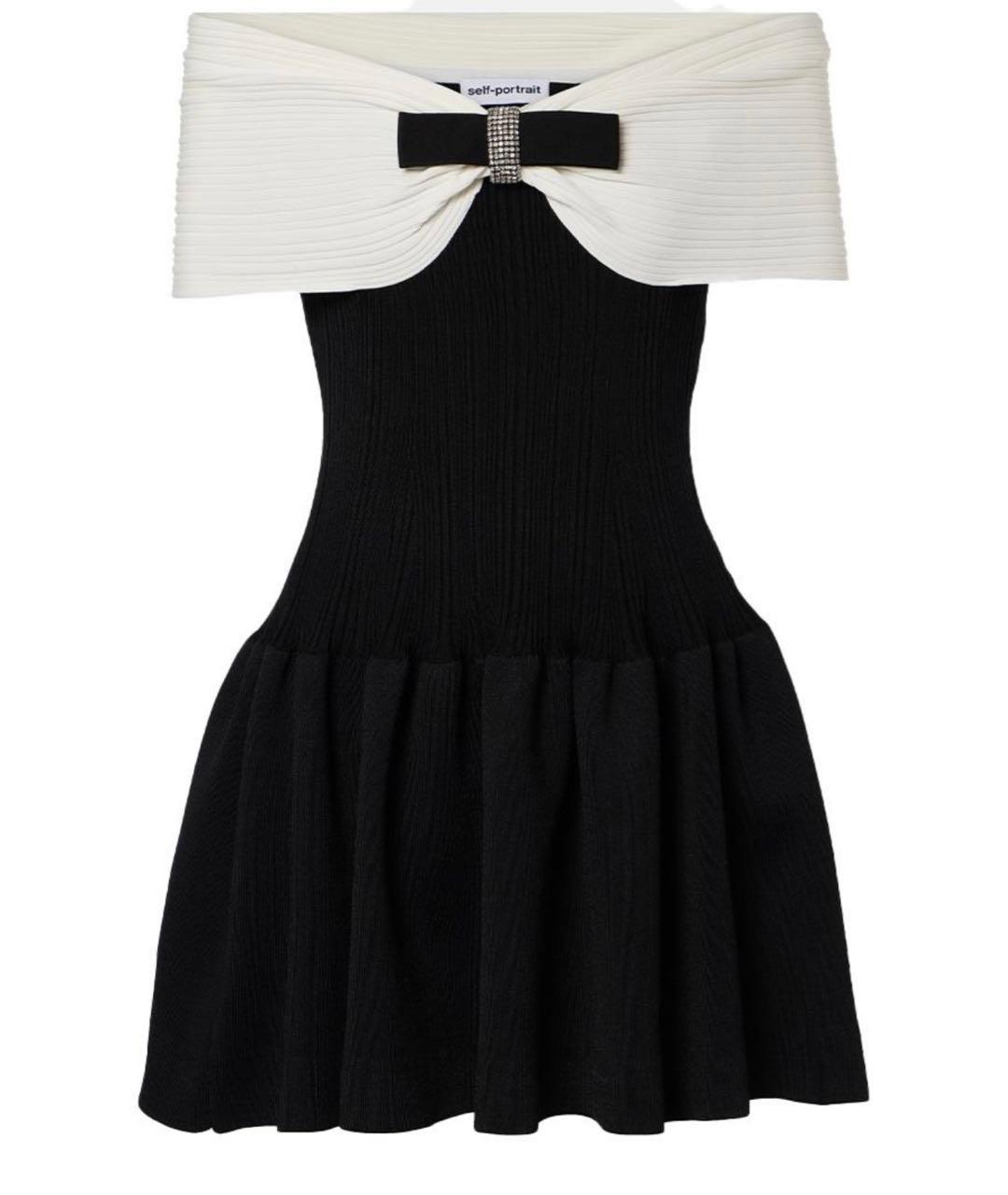 SELF-PORTRAIT Черное коктейльное платье, фото 8