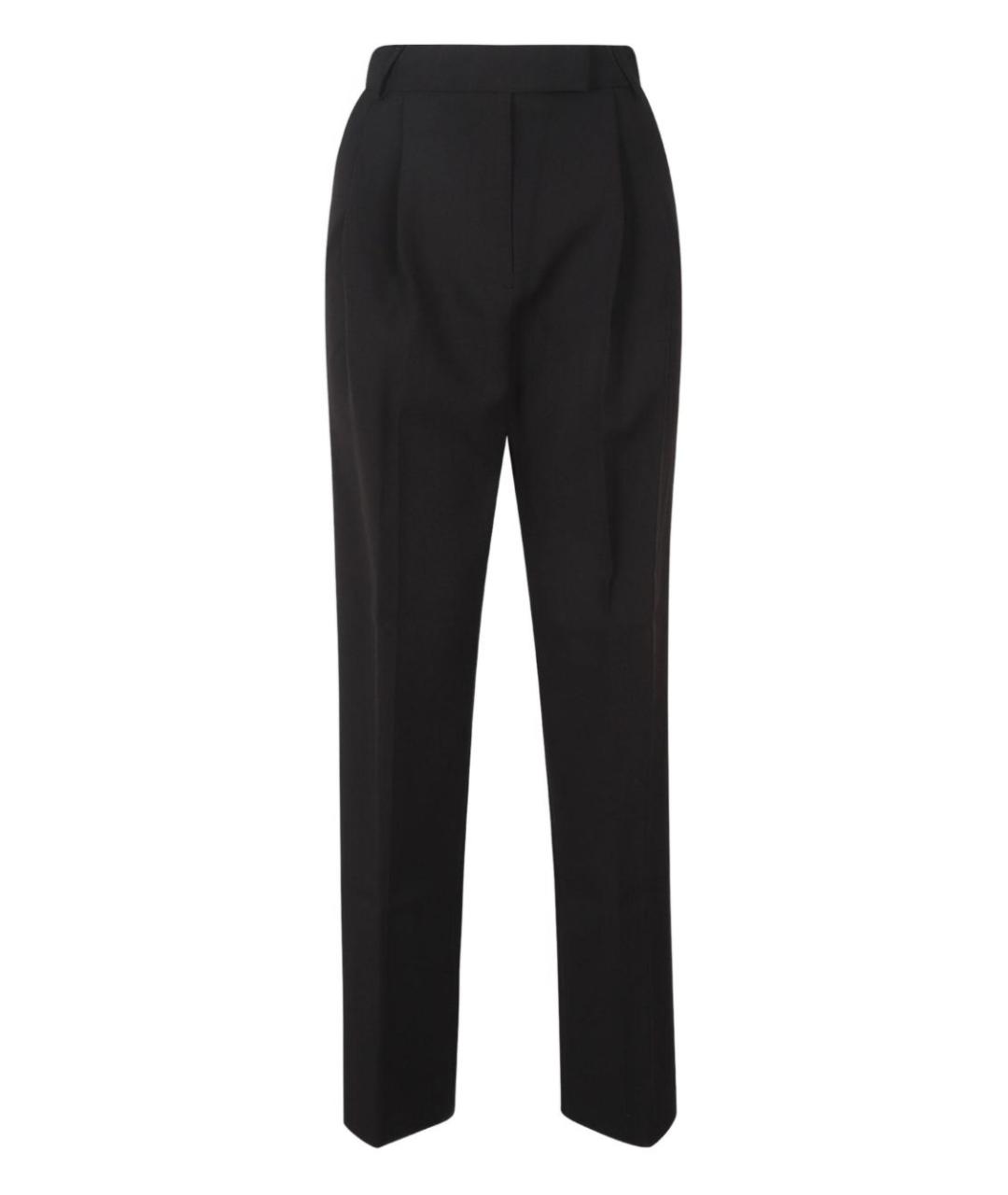 THE FRANKIE SHOP Черные полиэстеровые прямые брюки, фото 1