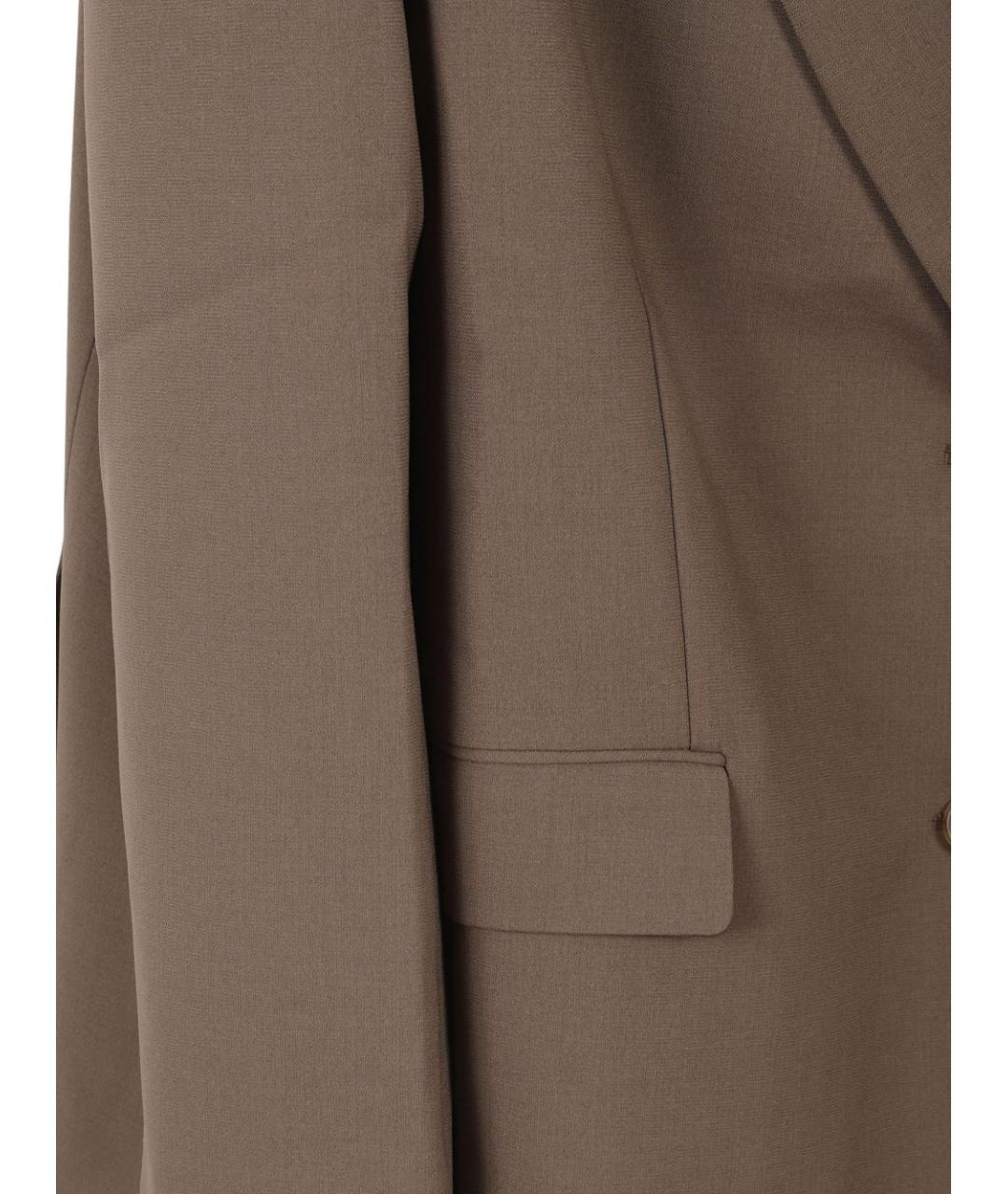 THE FRANKIE SHOP Коричневый полиэстеровый жакет/пиджак, фото 3