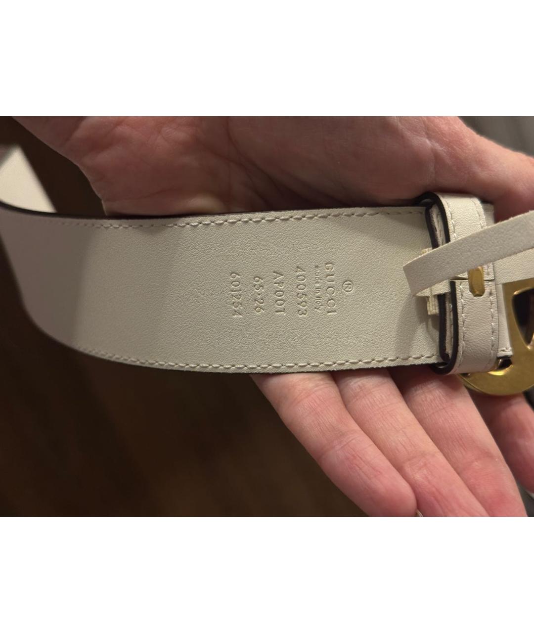 GUCCI Белый кожаный ремень, фото 6